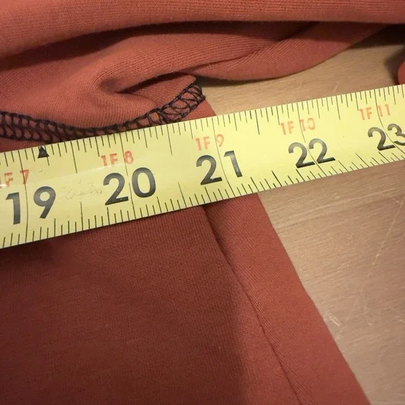 Cherfly Women's Orange Hooded Swing Pullover Shirt Long Sleeve Size Medium - Picture 5 of 6